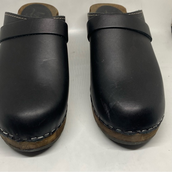 Lotta Stockholm High Heel Classic Clog in Black Brown Base with Strap Size 38 - Picture 7 of 16